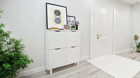 Zapatero Dublin blanco para 12 pares de zapatos de Leroy Merlin