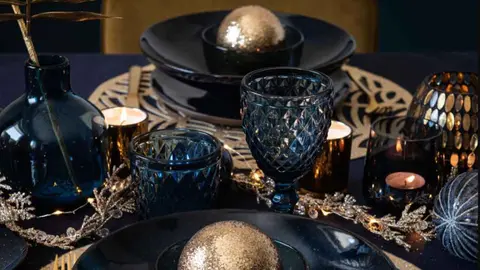 Lote de platos llanos ASIAN BLUE de Maisons du Monde