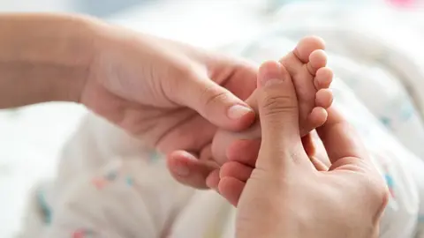 Pie de un reci&eacute;n nacido