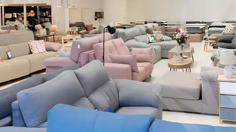 Secci&oacute;n de sof&aacute;s de El Corte Ingl&eacute;s