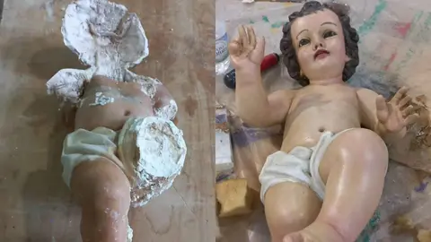 Restauraci&oacute;n del ni&ntilde;o Jes&uacute;s del Bel&eacute;n de Santo Domingo