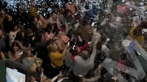 Nieva en el Centro comercial Los Cisnes de Jerez de la Frontera