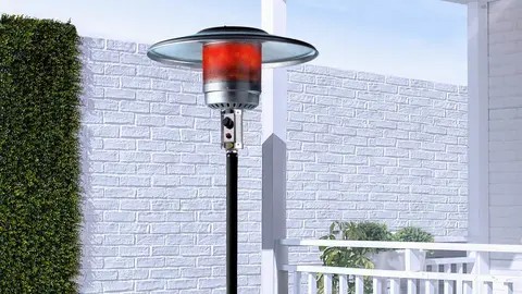 Estufa de gas para exterior BRITEC Corona en color negro en Leroy Merlin