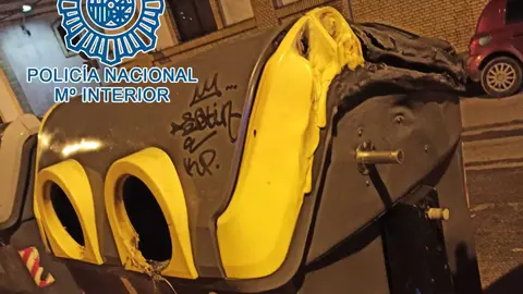 Contenedor quemado en Jerez | Polic&iacute;a Nacional