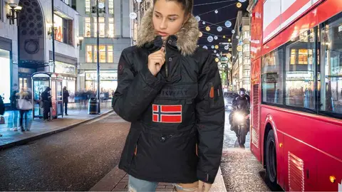 Chaqueta acolchada de monta&ntilde;a y trekking Mujer Geographical Norway Anso en Decathlon