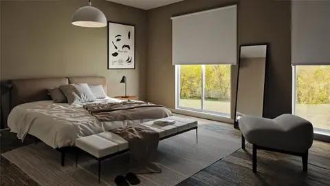 Estor enrollable opaco Mambo blanco INSPIRE de Leroy Merlin