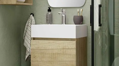 Mueble de ba&ntilde;o con lavabo Espacio M olmo de Leroy Merlin