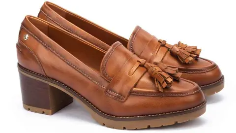 Mocasines Llanes de piel con borlas de Pikolinos