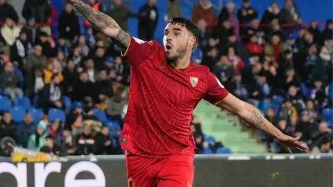 Isaac Romero en el Getafe CF - Sevilla FC | Foto: SFC