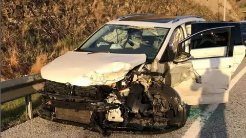 Estado del coche del detenido en Marbella