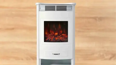 Chimenea el&eacute;ctrica con compartimiento de almacenaje Silver Crest de Lidl