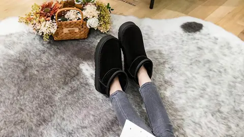 Botas de nieve de plataforma para mujer tipo UGG en Amazon