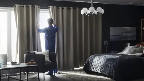 Cortina opaca BIRTNA en IKEA