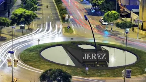 Rotonda de la venencia en Jerez