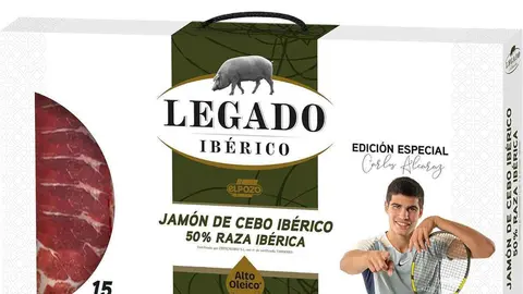 Malet&iacute;n jam&oacute;n ib&eacute;rico el Legado Ib&eacute;rico de El Pozo edici&oacute;n especial Carlos Alcaraz