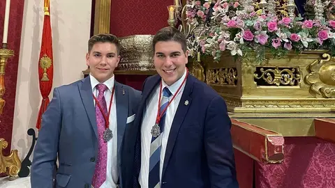 Daniel Mu&ntilde;oz Monta&ntilde;o y su hermano, presentador tambi&eacute;n del Anuncio de la Cuaresma