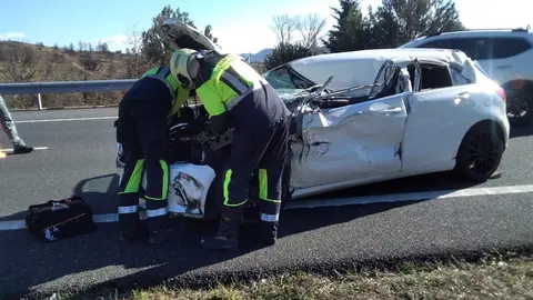 Muere un hombre de 90 a&ntilde;os tras salirse de la carretera un veh&iacute;culo en M&aacute;laga