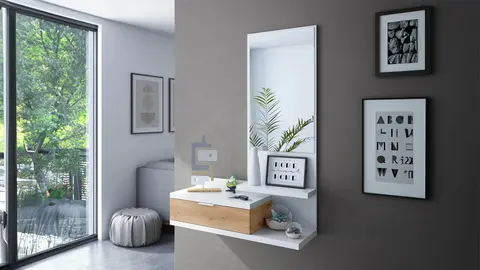 Recibidor Dahila con caj&oacute;n y espejo de Leroy Merlin