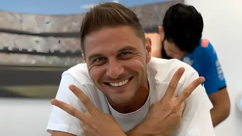 Joaqu&iacute;n S&aacute;nchez recibe un masaje despu&eacute;s de un entrenamiento