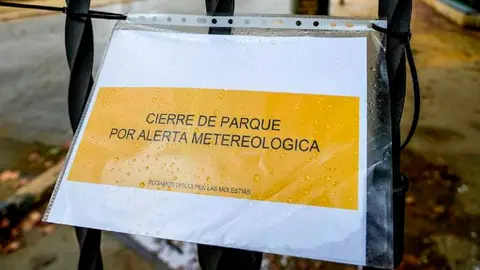 Cierre de parque por alerta meteorol&oacute;gica