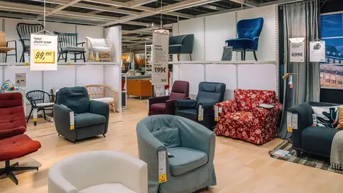 Secci&oacute;n de sillones en IKEA