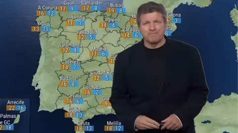 Mario Picazo da el pronostico del tiempo en Espa&ntilde;a