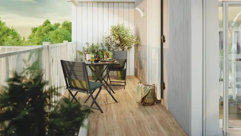 Mesa y sillas de jard&iacute;n de aluminio NATERIAL Xara II Origami de Leroy Merlin