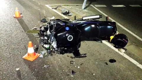 Estado en el que qued&oacute; la motocicleta