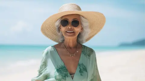 Mujer pensionista feliz por el aumento de la Seguridad Social en su pensi&oacute;n