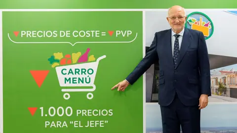 Juan Roig, presidente de Mercadona, tras la celebraci&oacute;n de la Rueda de Prensa 2023.