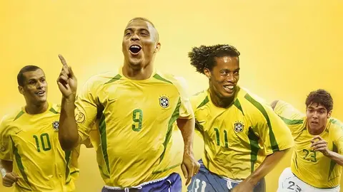 Futbolistas de la selecci&oacute;n de Brasil