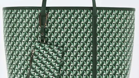 Bolso de hombro estilo shopper con estampado geom&eacute;trico de El Corte Ingl&eacute;s