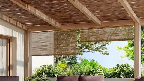 Estor enrollable de bamb&uacute; Salinas natural de Leroy Merlin