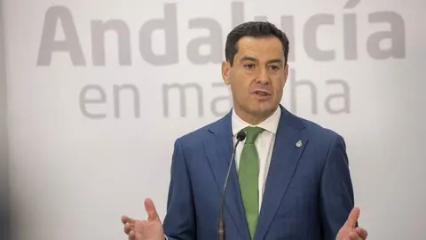 El presidente de la Junta de Andaluc&iacute;a, Juanma Moreno