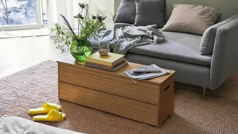 Banco con almacenaje de madera de bamb&uacute; DAJLIEN en IKEA