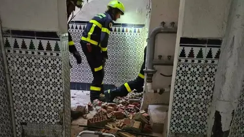 El suelo venci&oacute; en una vivienda del barrio de Santa Mar&iacute;a de C&aacute;diz