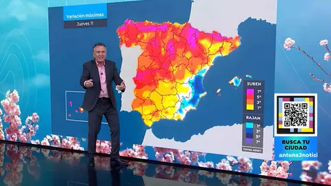 Roberto Brasero da la previsi&oacute;n meteorol&oacute;gica en Antena 3