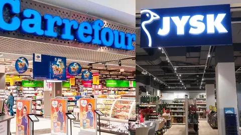 Hipermercado Carrefour y tienda JYSK