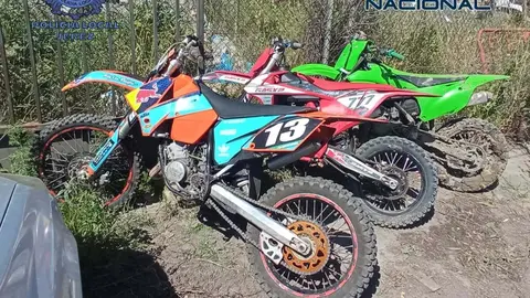 Motos de cross intervenidas en Jerez