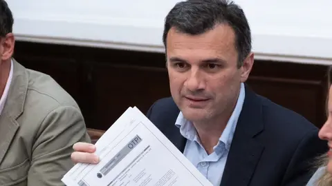 El alcalde de C&aacute;diz Bruno Garc&iacute;a, durante la &uacute;ltima Junta de Gobierno Local