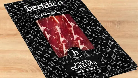 Jam&oacute;n ib&eacute;rico de bellota 100% ib&eacute;rico pack 5 sobres de 100 g de la marca Ber&iacute;dico