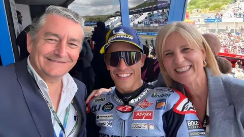 Antonio Sanz, Marc M&aacute;rquez y Mar&iacute;a Jos&eacute; Garc&iacute;a-Pelayo