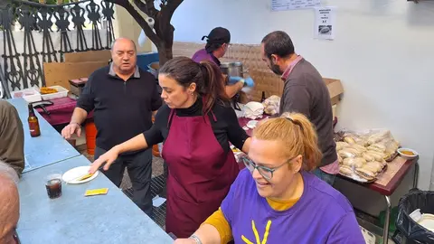 Barra de la Hermandad del Nazareno en la zambomba del mes de diciembre