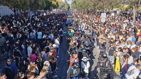 Motorada en la Avenida de Europa de Jerez | El MIRA