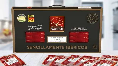 Malet&iacute;n de jam&oacute;n ib&eacute;rico 50% raza ib&eacute;rica en lonchas Navidul en Alcampo y Carrefour