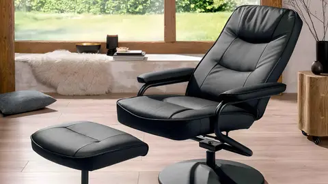 Sill&oacute;n tumbona con taburete Livarno Home de Lidl