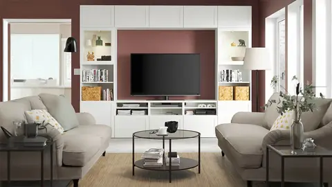 Sal&oacute;n con mobiliario de IKEA