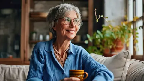 Una mujer pensionista de la pensi&oacute;n de viudedad