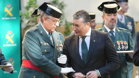 Antonio Sanz, en un acto reciente con la Guardia Civil