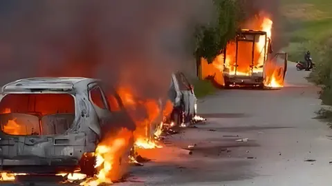 Coches en llamas en Jerez | Polic&iacute;a Nacional